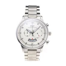 IWC Working Chronograph with White Dial S/S-3