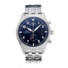 IWC Pilot Spitfire Chronograph Working Chronograph with Black Dial S/S