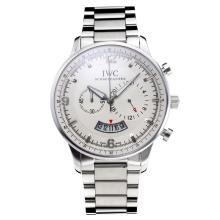IWC Working Chronograph with White Dial S/S-2
