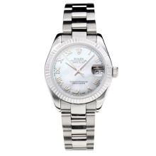 Rolex Datejust Swiss ETA 2355 Automatic Movement with White Dial S/S-Sapphire Glass