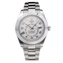 Rolex Sky Dweller Automatic with White Dial S/S Same Chassis as the Swiss Version
