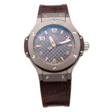 Hublot Big Bang Titanium Case with Coffee Dial Leather Strap