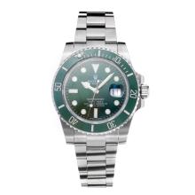 Rolex Submariner Swiss Cal 3135 Automatic Movement Green Bezel with Green Dial S/S-Sapphire Glass