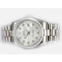 Rolex Datejust Automatic Diamond Marking and Bezel with Silver Dial