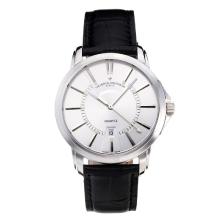 Vacheron Constantin with White Dial Leather Strap