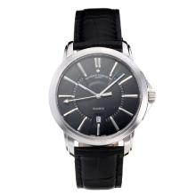 Vacheron Constantin with Black Dial Leather Strap