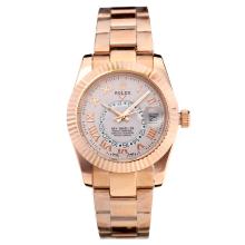 Rolex Sky Dweller Automatic Full Rose Gold with Silver Dial