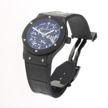 Hublot Big Bang Automatic PVD Case with Hollow Dial Black Strap