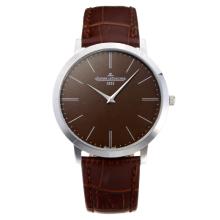 Jaeger Lecoultre with Brown Dial Leather Strap