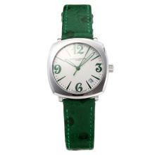 Vacheron Constantin Historiques with White Dial-Green Leather Strap