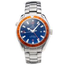 Omega Seamaster Working GMT Automatic Orange Bezel with Black Dial S/S-18K Gold Plated Movement