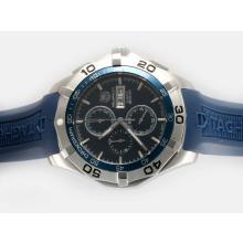 Tag Heuer Aquaracer 300 Meters Working Chrono Day Date Blue Same Chassis As 7750 Version-Sapphire Glass