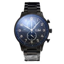 IWC Pilot Working Chronograph Full PVD with Black Dial-1