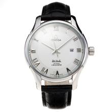 Omega De Ville Automatic with White Dial-Roman Markings(Gift Box is Included)