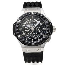 Hublot Big Bang Working Chronograph PVD Bezel with Black Dial-Rubber Strap