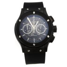 Hublot Big Bang Working Chronograph PVD Case with Black Dial-Rubber Strap-3
