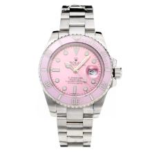 Rolex Submariner Automatic Ceramic Bezel with Pink Dial S/S-Sapphire Glass