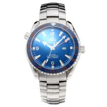 Omega Seamaster GMT Working Automatic Ceramic Bezel with Blue Dial S/S