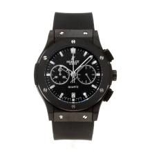 Hublot Big Bang Working Chronograph PVD Case with Black Dial-Rubber Strap-2