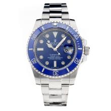 Rolex Submariner Automatic Blue Ceramic Bezel with Blue Dial S/S-Sapphire Glass-Same Chassis as the Swiss Version