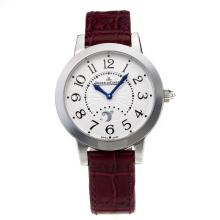 Jaeger-Lecoultre Rendez Vous with White Dial-Purple Leather Strap