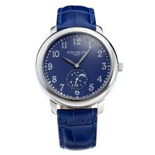 Patek Philippe Number Markers with Blue Dial and Strap