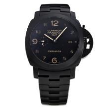 Panerai Luminor Working GMT Automatic Full PVD with Black Dial-Same Chassis as Swiss Version
