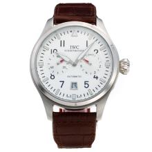 IWC Big Pilot Automatic with White Dial-Leather Strap