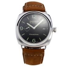 Panerai Radiomir Black Seal Asia Valjoux 7750 Movement with Black Dial-Leahter Strap-2