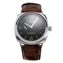 Panerai Radiomir Black Seal Asia Valjoux 7750 Movement with Black Dial-Leahter Strap-1