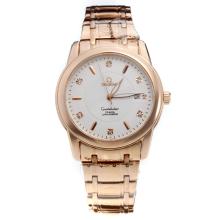 Omega Constellation Automatic Full Rose Gold with White Dial