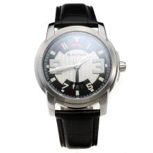 Blancpain MIYOTA 9015 Automatic Movement with White/Black Dial-Leather Strap