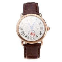 Cartier Rotonde De Cartier Watch With Rose Gold Case And White Dial