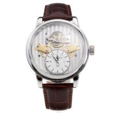 Jaeger-Lecoultre Tourbillon Automatic with Silver Dial-Leather Strap
