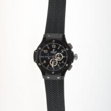 Hublot Big Bang Automatic PVD Case Ceramic Bezel with Black Dial-Rubber Strap-1