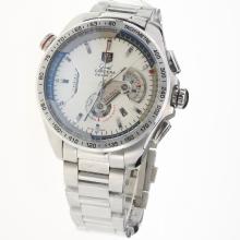 Tag Heuer Grand Carrera Calibre 36 Working Chronograph with White Dial S/S