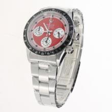 Rolex Daytona Working Chronograph with Red Dial S/S-Vintage Edition-2