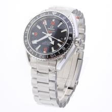 Omega Seamaster Co-Axial Working GMT Swiss CAL 8605 Movement Ceramic Bezel with Black Dial S/S