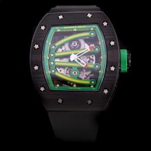 Richard Mille RM 59-01 MIYOTA 9015 Automatic Movement PVD Case with Black Rubber Strap-1