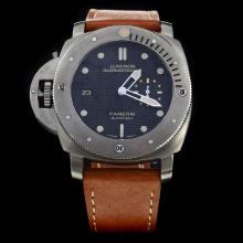 Panerai Luminor Submersible Swiss Calibre P.9000 Automatic Movement Black Dial with Leather Strap-Lefty Version