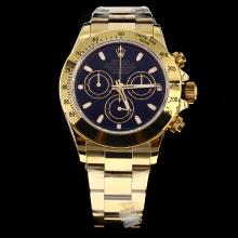 Rolex Daytona Swiss Calibre 4130 Chronograph Movement Full Gold Stick Markers with Black Dial