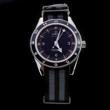 Omega Seamaster Automatic with Black Dial-Nylon Strap-1