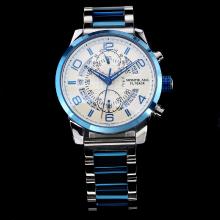 Montblanc Time Walker Automatic Blue Bezel With White Dial S/S