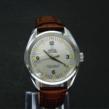 Omega Railmaster Automatic with Silver Dial-Leather Strap