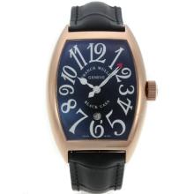 Franck Muller Casablanca Automatic Rose Gold Case with Black Dial Jumbo Version