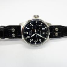 IWC 7 Days Big Pilot 5002 Working Power Reserve Automatic with Black Dial and Strap-21600bph