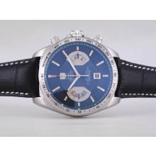 Tag Heuer Grand Carrera Calibre 17 Working Chrono with Blue Dial Same Structure As 7750-High Quality