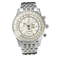Breitling Navitimer World Working Chronograph With White Dial
