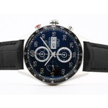 Tag Heuer Carrera Calibre 16 Chrono Asia Valjoux 7750 Movement Black Dial Oversized 43mm New Edition-1