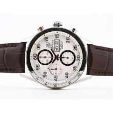 Tag Heuer Carrera Calibre 16 Chrono Asia Valjoux 7750 Movement White Dial Oversized 43mm New Edition-1